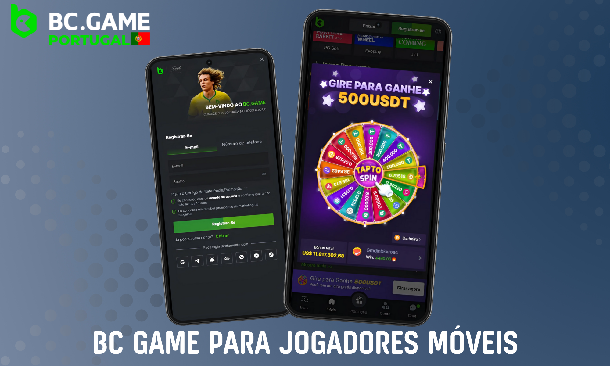 O jogo BC oferece aos jogadores de Portugal uma aplicação gratuita para Android e IOS